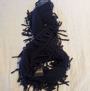 NWT Women's Sylvia Alexander Fashion Scarf - Navy Blue Eternity Loop, super soft